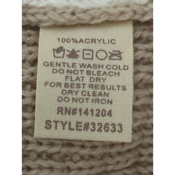 Hem & Thread Boutique Knit Sweater Tan and Cream Size Large Color Block NWT - Picture 7 of 7